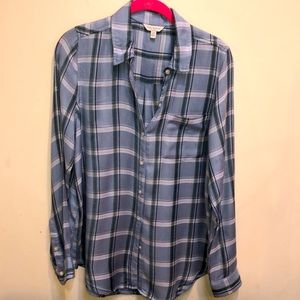 Lucky Brand Plaid Cotton Shirt.  Size Small